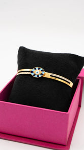 Iris Shield Gold Bangle